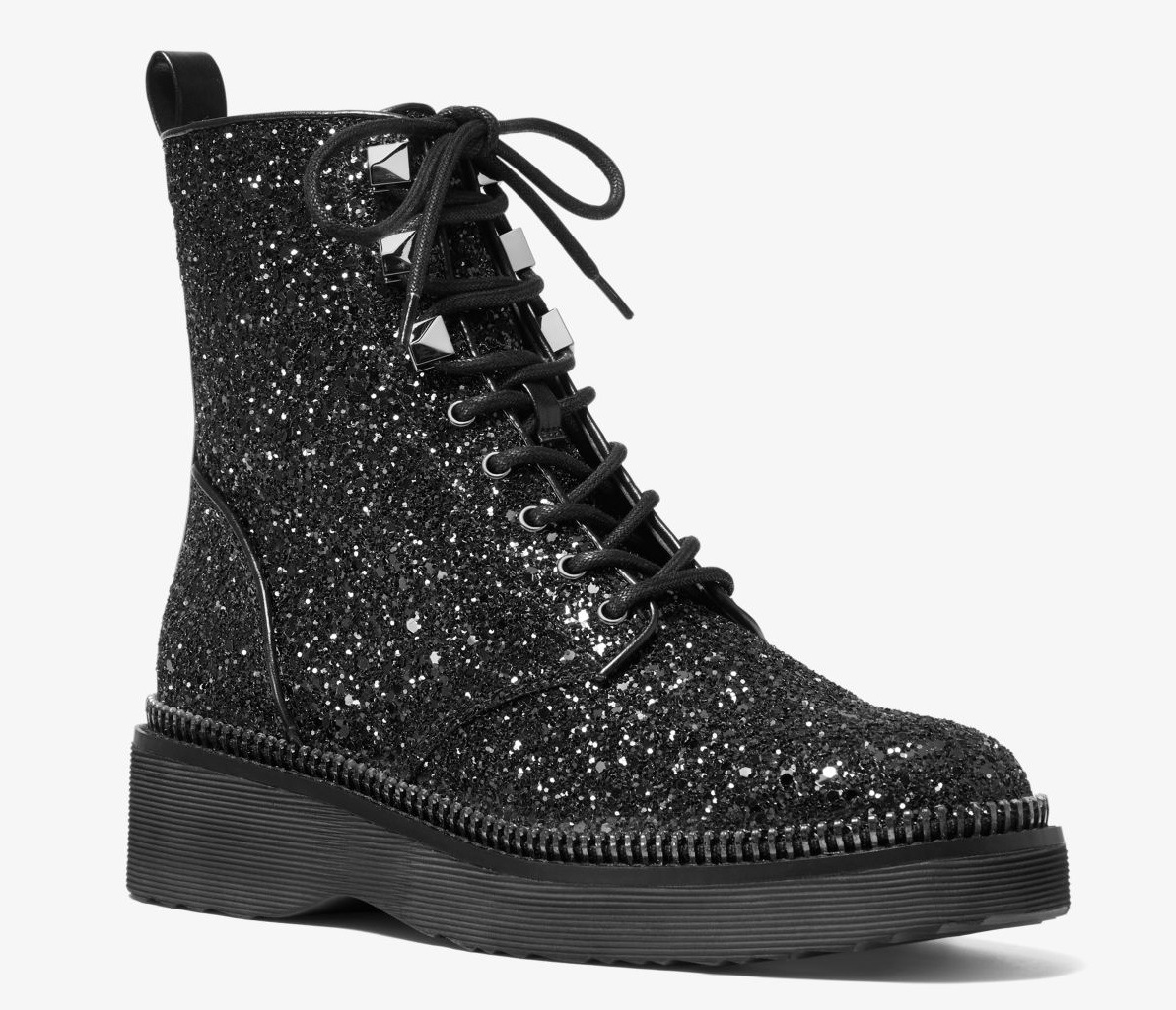 Emiiichan Blog ☆ : Michael Kors Haskell glitter combat boots vs Bensen ...