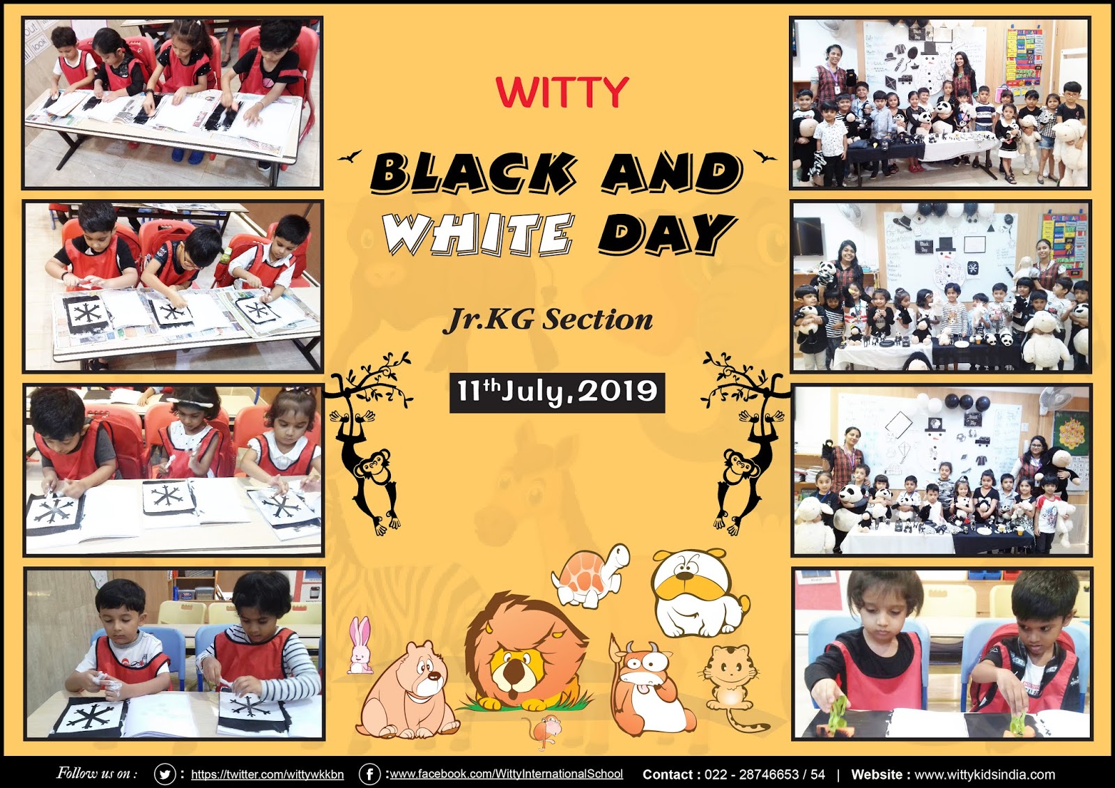 On the top of the World... Black And White Day Celebration By Jr.KG