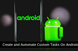 Android logo against a dark background