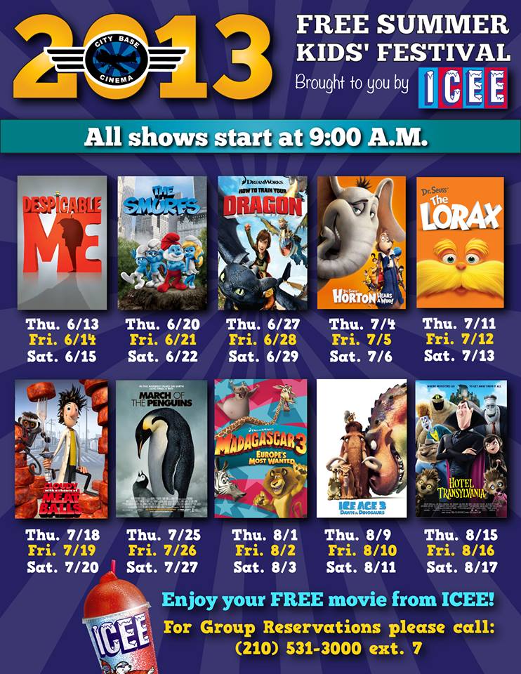 What To Do In San Antonio: Free Summer Movies At City Base Cinema What To Do In San Antonio: Free Summer Movies At City Base Cinema