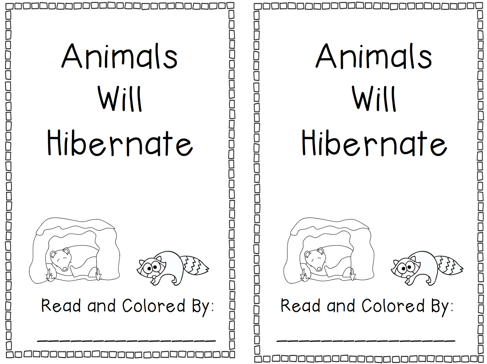 Free Hibernation Printables - Printable Templates