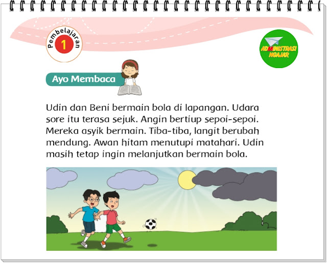 Matahari Bungalow Persahabatan Matahari Dan Awan Tema 5 Kelas 3
