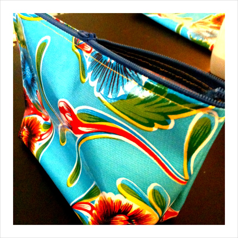Sew Ridiculous Oil Cloth Zipper Bags