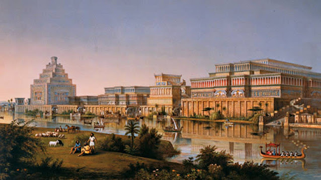 Древние дворцы Ниневии, столицы, построенной ассирийским царем Ашшурнасирпалом II в IX в. до н.э.