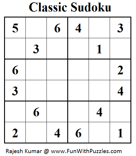 Classic Sudoku (Mini Sudoku Series #40)