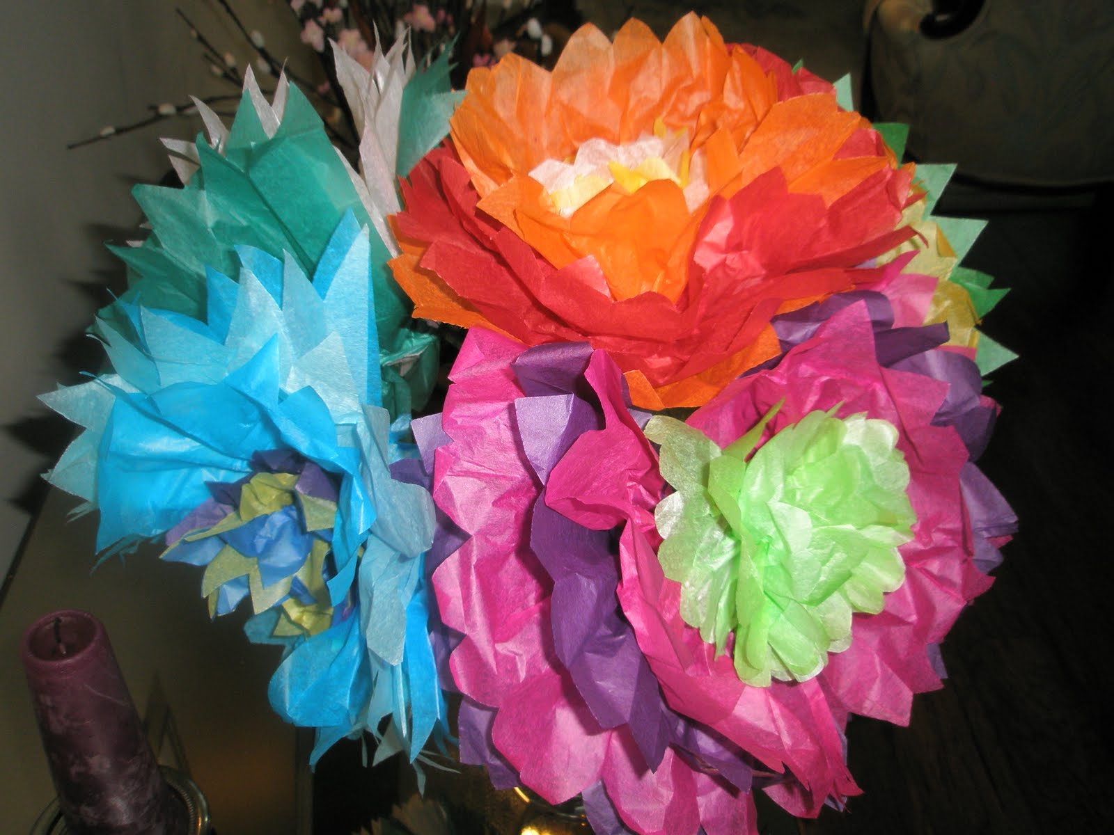 my paper playhouse Tissue paper flowers tutorial (and a giveaway)