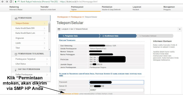 Cara Bayar Indihome Lewat Internet Banking BRI
