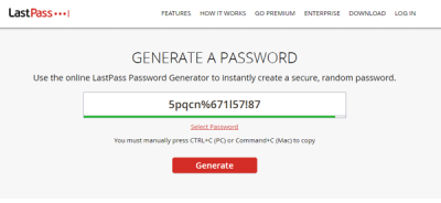 Генератор паролей Lastpass - онлайн генератор паролей