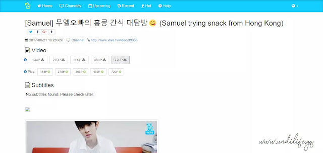 Cara download video VLive