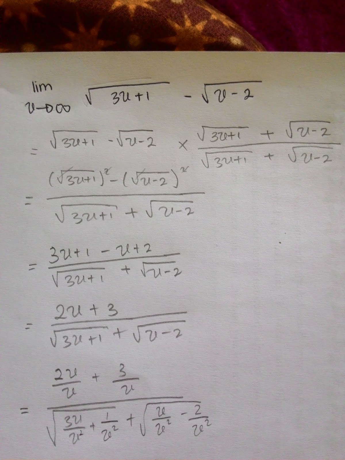 Contoh Soal Limit Fungsi Linear