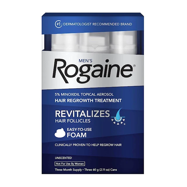 Men's Rogaine 5% Minoxidil Foam for Hair Loss and Hair Regrowth