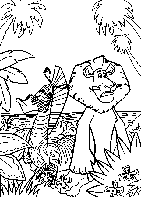 madagascar 3 circus coloring pages - photo #14
