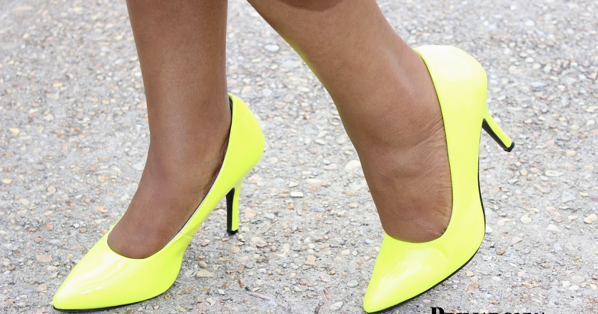 neon wide fit heels