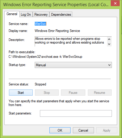 Служба отчетов об ошибках Windows-2