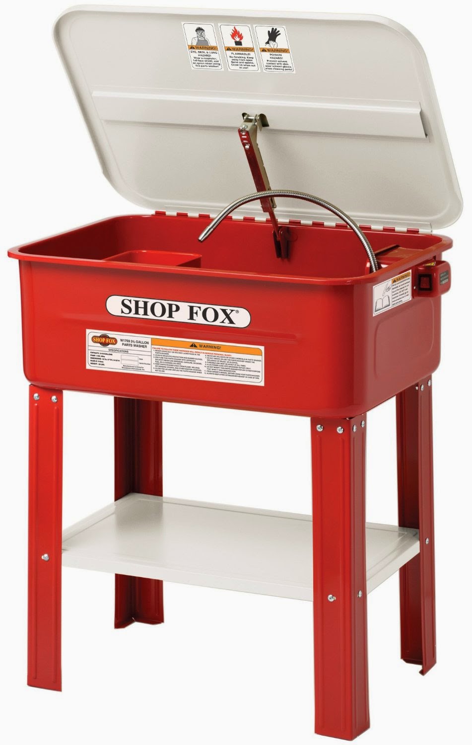 Shop Fox W1760 20 Gallon Automotive Parts Cleaner Washer