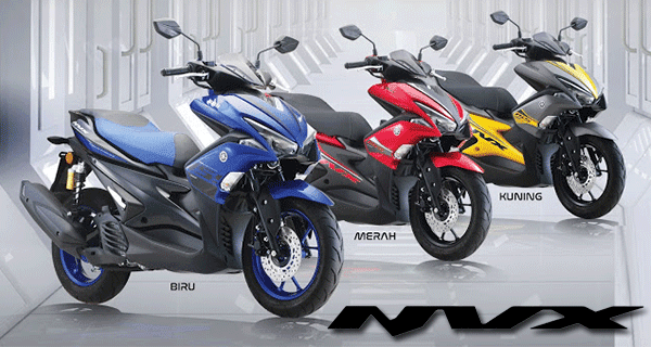 NVX 2020 skuter Yamaha dengan tiga pilihan warna baharu - Rodahonda