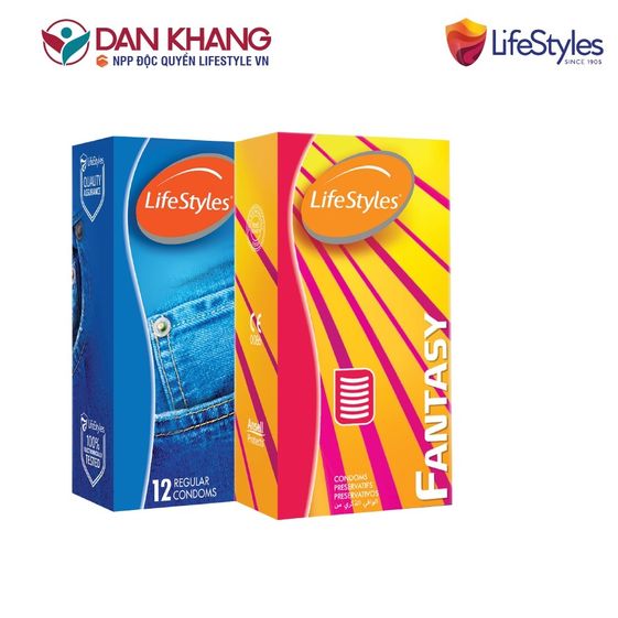 COMBO 1 HỘP BAO CAO SU LIFESTYLES CLASSIC (12 BAO/HỘP) + 1 HỘP BAO CAO SU LIFESTYLES FANTASY (12 BAO/HỘP)