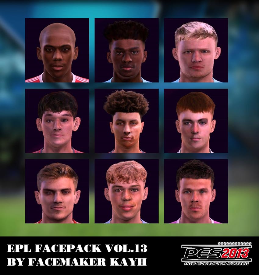 Premier League Facepack Vol.13 For PES 2013
