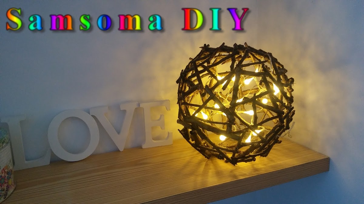 صنع أباجورة مودرن من أغصان الشجر « CROCHET SAMSOMA DIY صنع أباجورة مودرن من أغصان الشجر « CROCHET SAMSOMA DIY