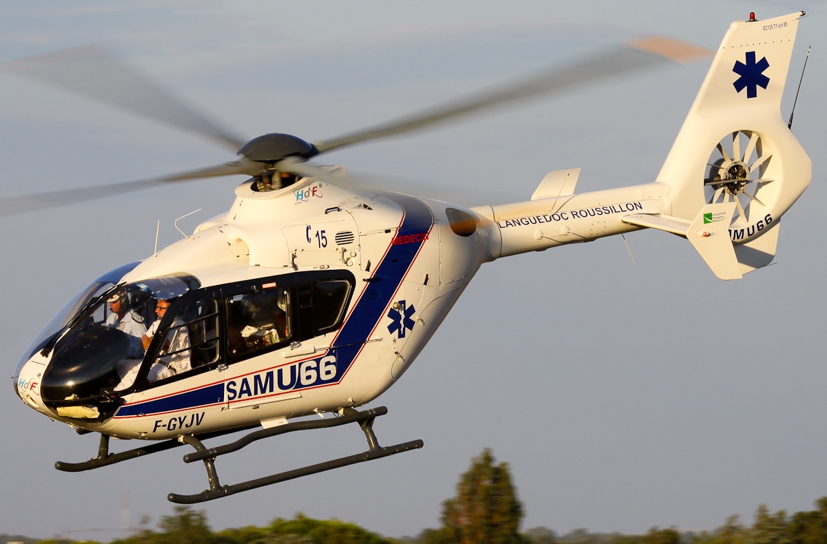 EC135 Medical Helicopter While Inflight Aircraft Wallpaper Flying