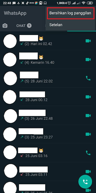 Cara Menghapus Log Panggilan Whatsapp 3