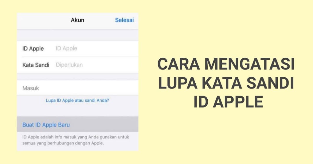 Mengatasi Lupa Kata Sandi Id Apple Icloud Dengan Mudah Fandezig