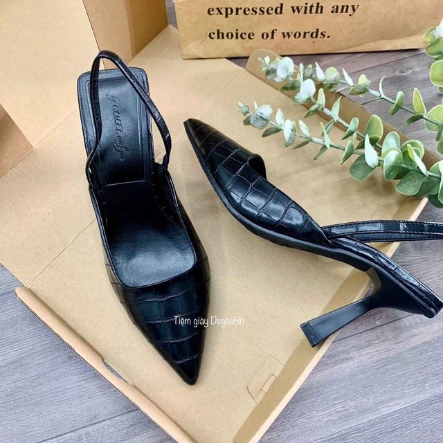 GIÀY SLINGBACK TRƠN GÓT NHỌN