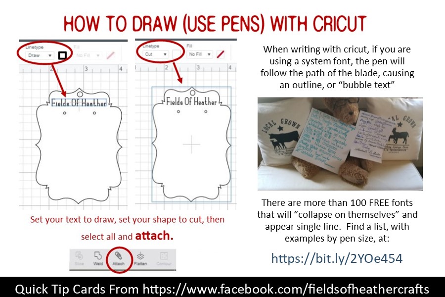 Fields Of Heather Quick Tip How To Use The Draw (pens) Feature In Cricut