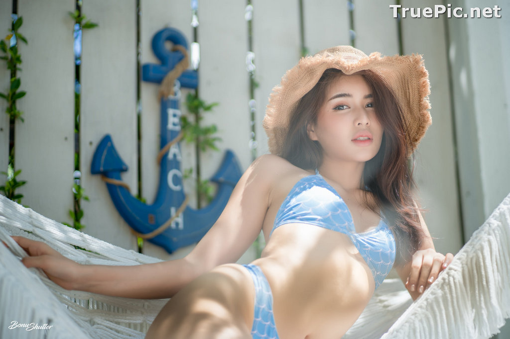 Image Thailand Model - Poompui Tarawongsatit - Summer Blue Bikini Set - TruePic.net - Picture-27