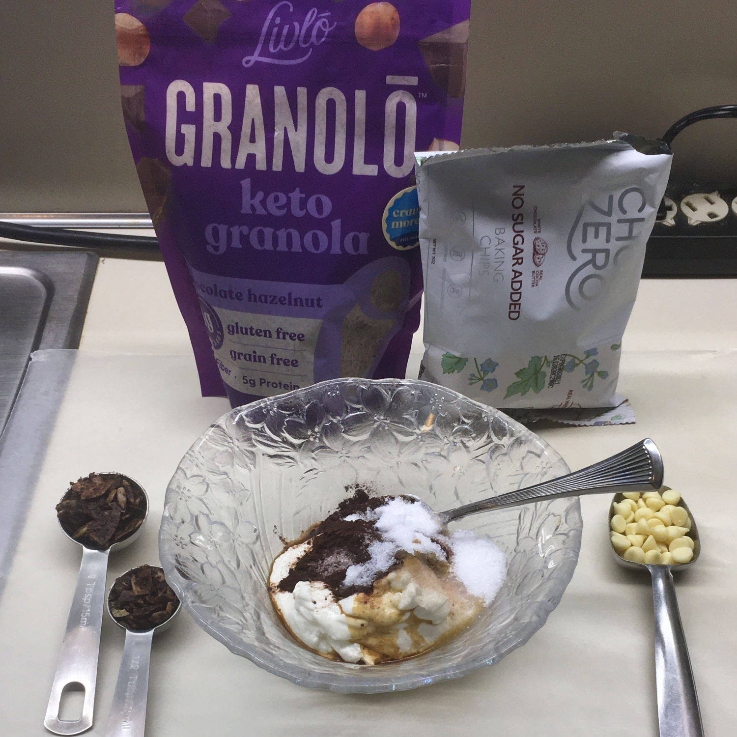 Low Carb Keto Chocolate Yogurt Granola Chip Pudding Recipe