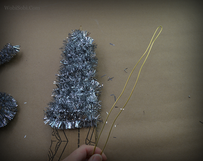WobiSobi The Twelve Days of Christmas Crafting Day 11, Tinsel Trees 101.