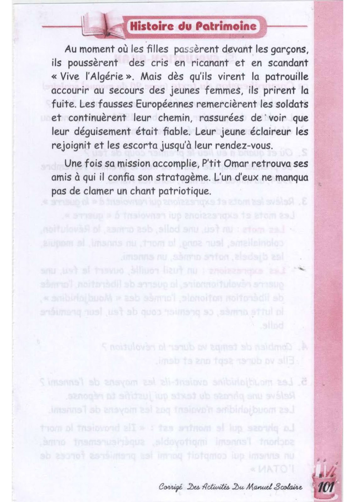 حل تمارين صفحة 85 الفرنسية للسنة الثالثة متوسط - الجيل الثاني
