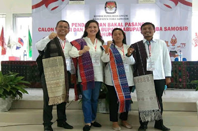 KPU Daerah Toba Buka Pendaftaran, Pasangan Poltak-Tonny Resmi Mendaftar Calon Bupati Toba 2021-2025
