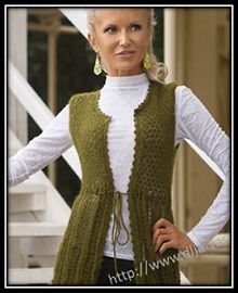 ажурный жилет спицами (2) ajurnii jilet spicami (2)