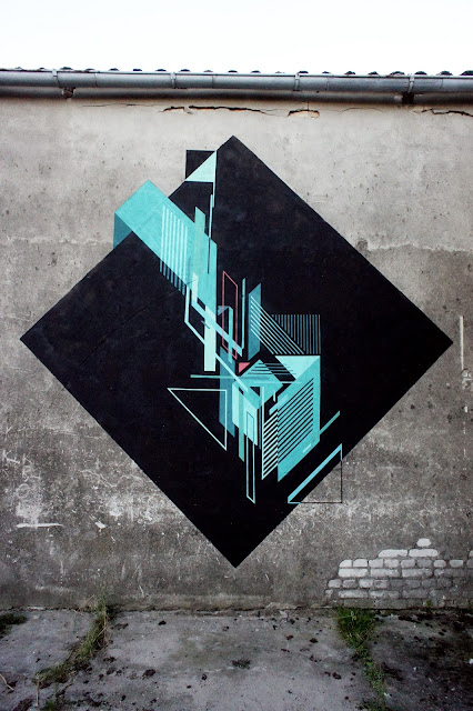 Abstract Street Art Mural By Seikon In Parchowo, Poland