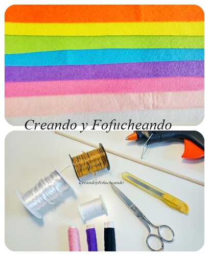materiales-banderin-de-unicornio-en-fieltro-paso-a-paso