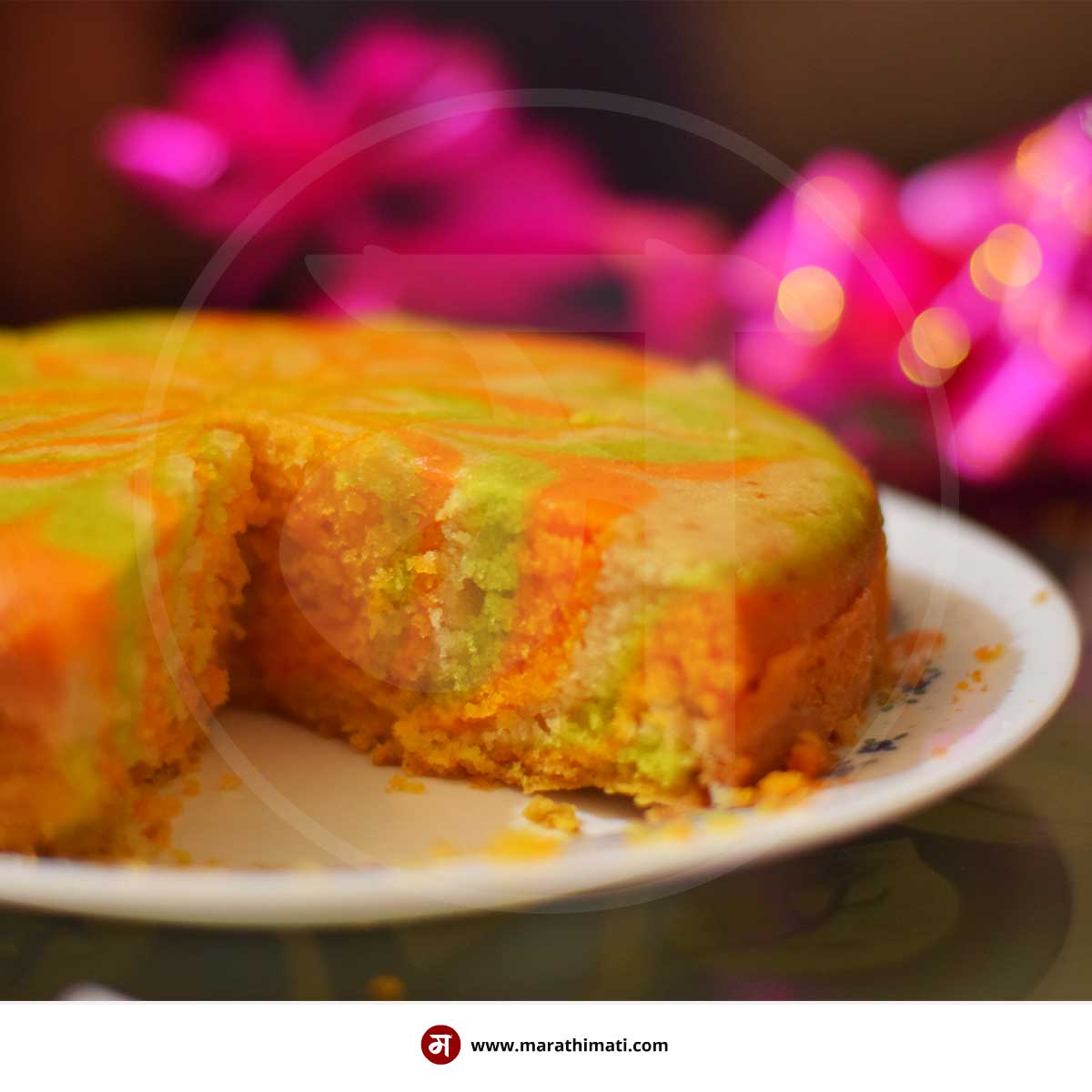 तिरंगा केक - पाककृती | Tiranga Cake - Recipe