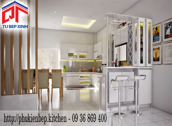 nội thất màu trung tính tủ bếp màu trung tính