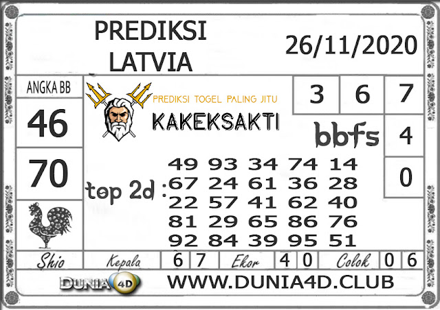 Prediksi Togel LATVIA DUNIA4D 26 NOVEMBER 2020 Prediksi Togel LATVIA DUNIA4D 26 NOVEMBER 2020