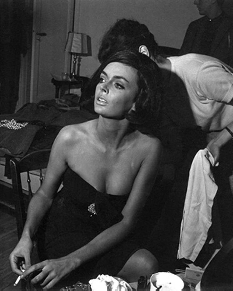 On the Set: Barbara Steele.