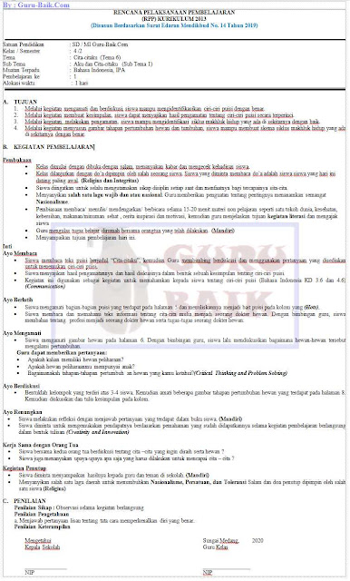 Contoh Format Rpp Satu Lembar Ilmusosial Id