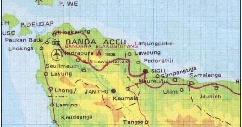 Kenampakan alam yang digambarkan dengan simbol area adalah