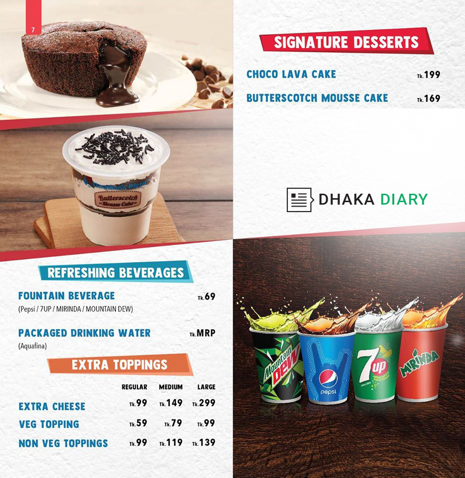 Domino’s Pizza Bangladesh contact number & Menu All Dhaka info