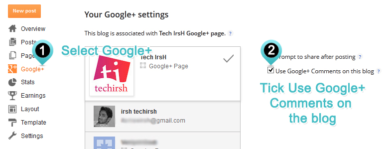 how to activate enable google plus comment box in blogger