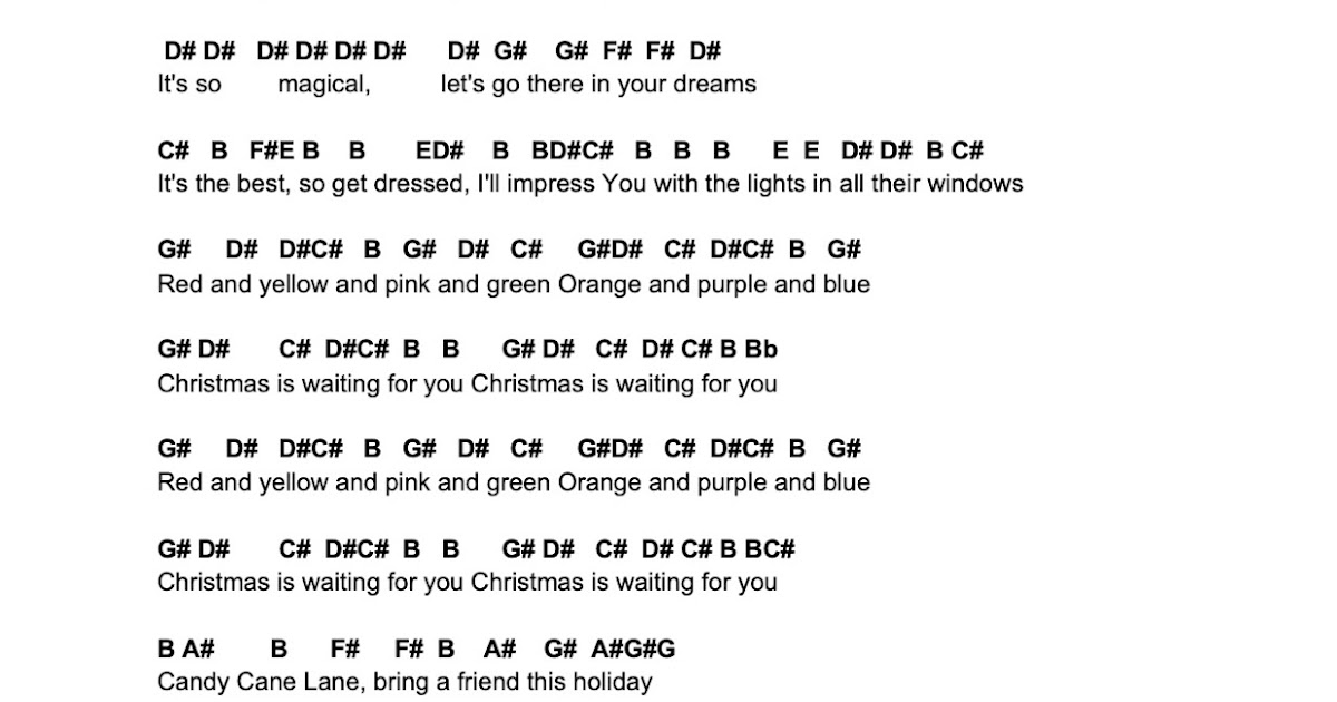 Flute Sheet Music Candy Cane Lane