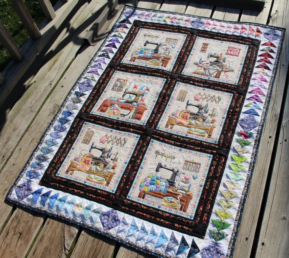 Sarah Lynn's Quilting OldFashioned Sewing Machine Quilt Finished