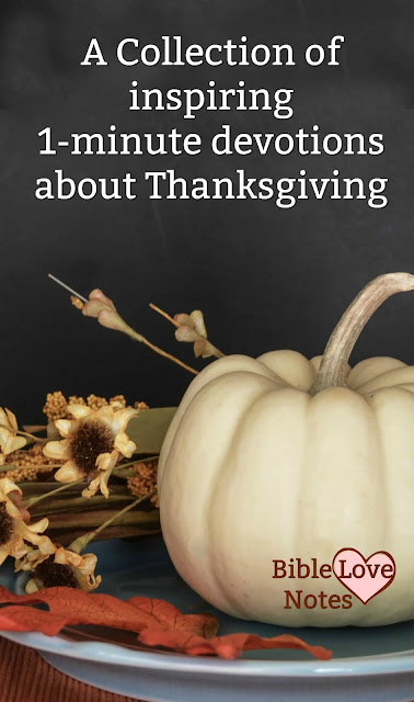 A Collection of 1-minute devotions about Thanksgiving