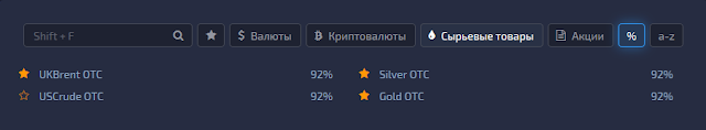 Pocket Option-Выбранные активы Pocket Option-Выбранные активы