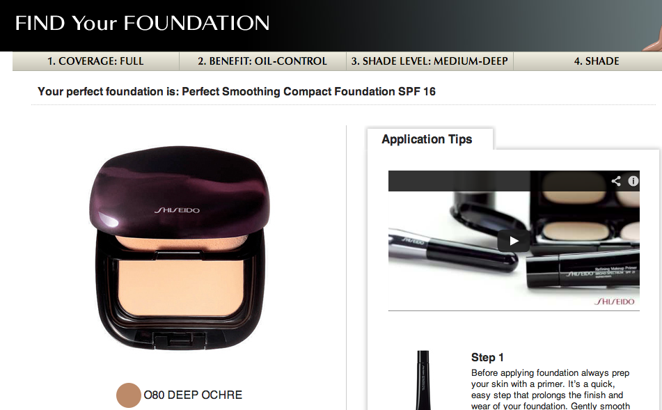 Trying Out Shiseido's Foundation Finder