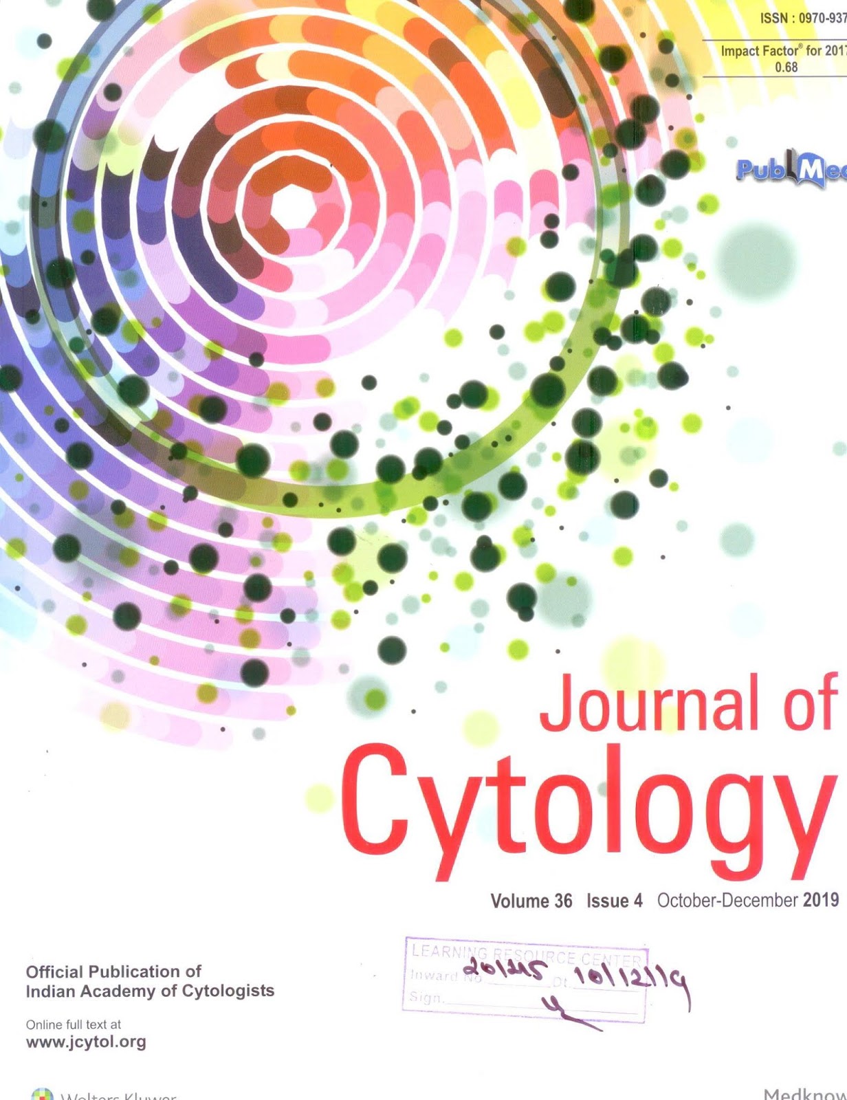 http://www.jcytol.org/showBackIssue.asp?issn=0970-9371;year=2019;volume=36;issue=4;month=October-December
